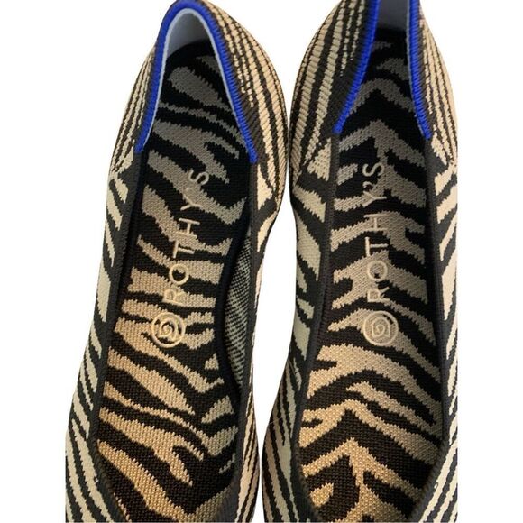 Rothy's The Point flats Zebra women's size 9.5 NEW - Picture 2 of 4